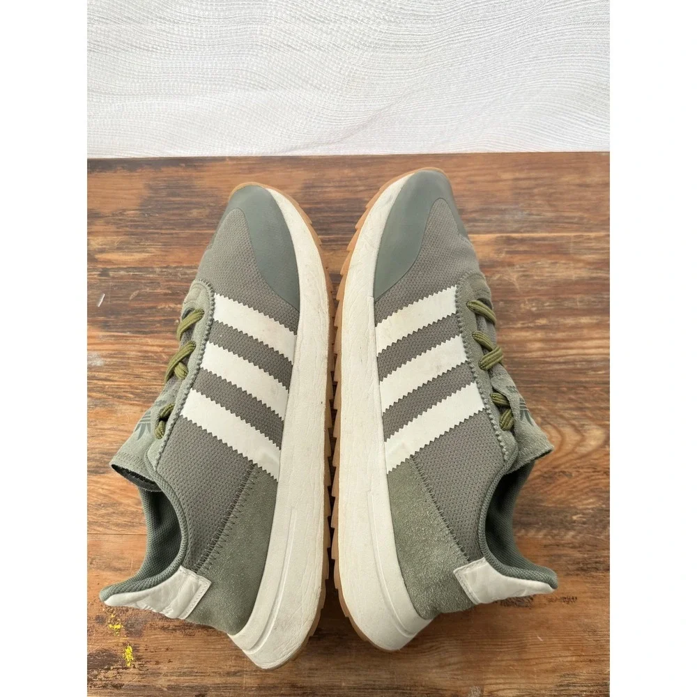 Adidas Originals Flashback Olive Green White Gum Sole Mens‎ 9.5 BY9303